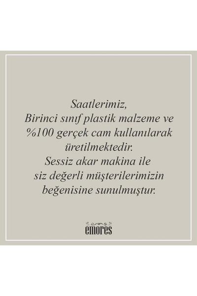 EMORES Gerçek Bombe Cam Akar Saniye Sessiz Mekanizma Dekoratif Duvar Saati 36 Cm