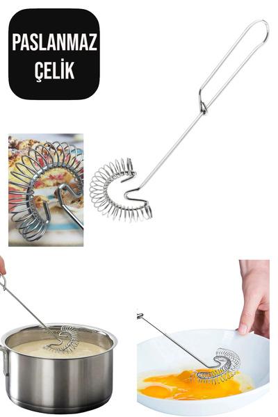 CocoVia Paslanmaz Çelik Pratik Yumurta Çırpıcı Paslanmaz Çelik Çırpıcı