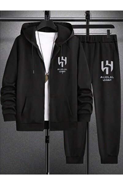 BUY CENTER Unisex Oversize Al Crescent Printed Tracksuit Set