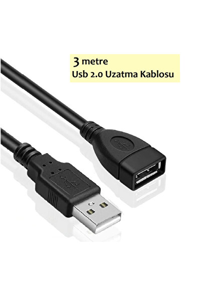 ANKTEK 3 Metre USB 2.0 Uzatma Kablosu Dişi - Erkek Uç