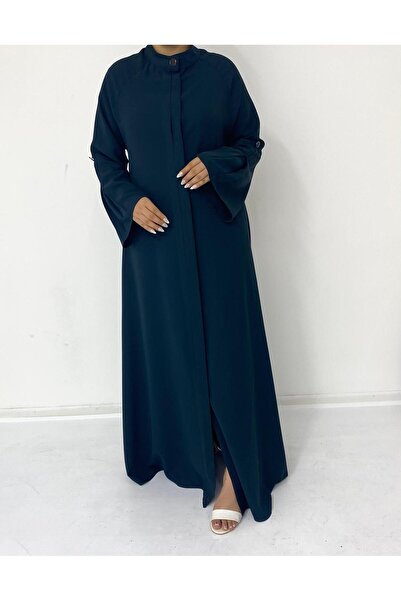 GigiTex Emerald Green Crepe Ferace - Casual, Seasonal, Front Buttoned and Sleeve Pleated Top Coat