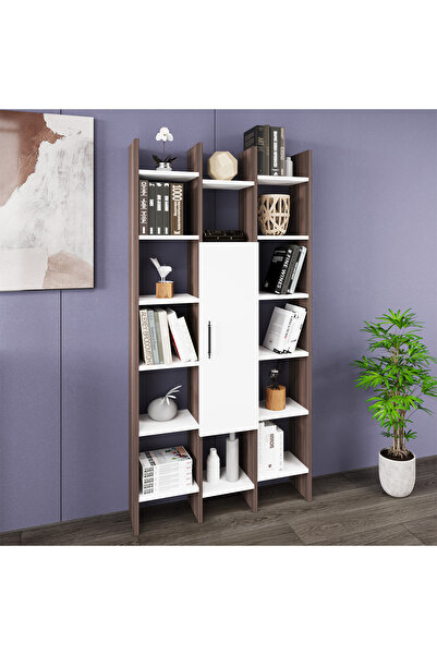 Kalender Dekor Ismar-90 Modern Raflı Kapaklı Kitaplık