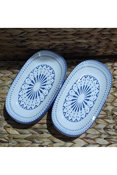 Güral Güral Porcelain Digital Model 6 Pieces 19 cm (Small) Boat Plate