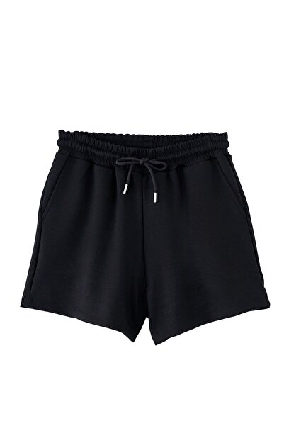 Katia&Bony Boy's Black Colored Tie Waist Shorts