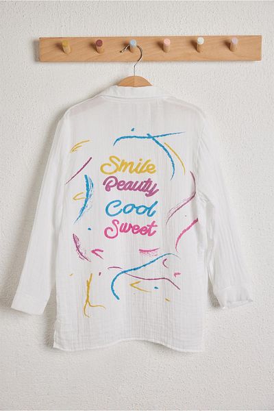 Katia&Bony Smile Kids Linen Shirt White