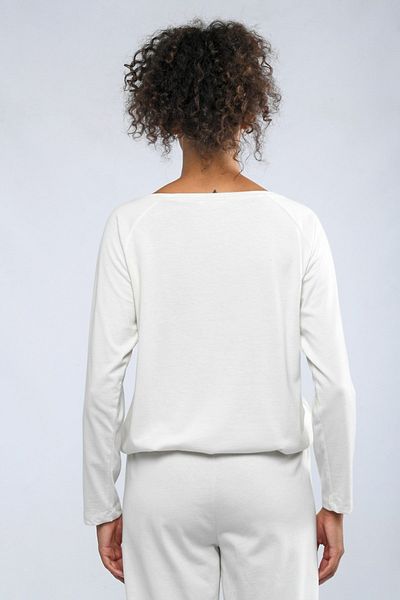 Katia&Bony Teddy Bear Damen-Pyjama-Oberteil Ecru