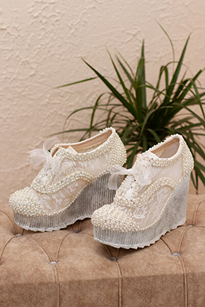 DARUGA أحذية السهرة ذات الكعب العالي المطرزة بالأحجار الشبكية