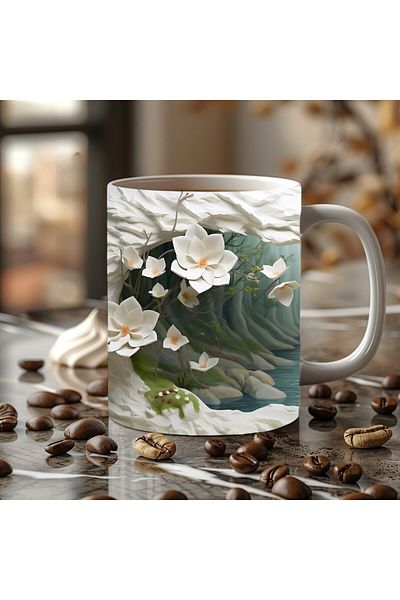 Evion Scenic Shaped Full Size 3D Design Ceramic Mug - Gift Mug