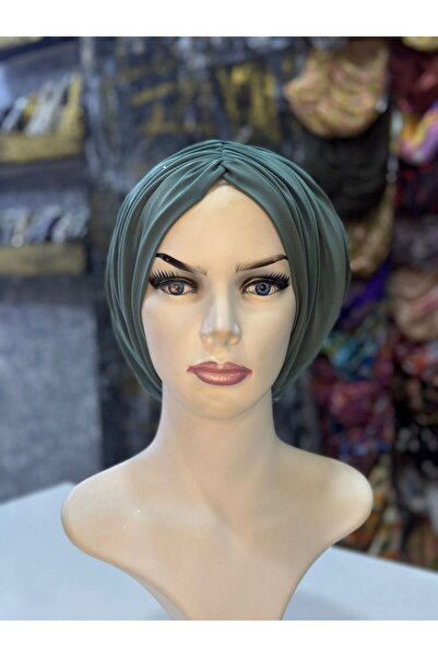 zagreus Kadın küf yeşili büzgülü salaş bone