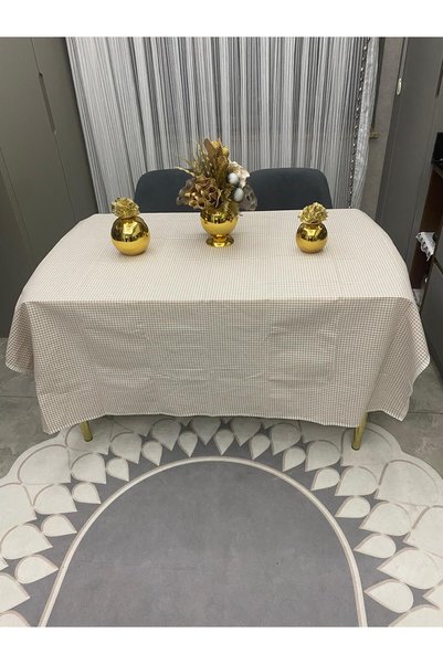 zeyrek tekstil Çok Amaçlı Kumaş Bez Sofra & Piknik Sofrası & Masa Örtüsü Ekose Pötikare Desenli 170 X 170