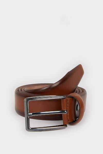 DeFacto Herren-Jeansgürtel aus Leder mit Neujahrsmotiv E1083axns