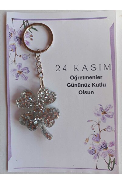 demirbasavm سلسلة مفاتيح إيبوكسي مصنوعة يدويًا مخصصة ليوم المعلم