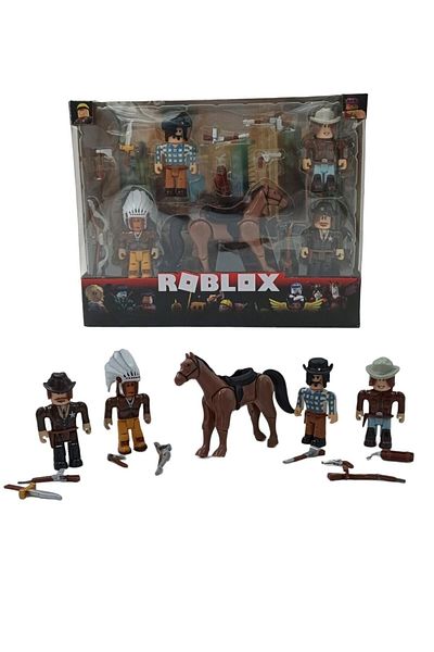 FEN TOYS روبلوكس شخصيات أمريكية أصلية حصان وملحقاتها لعبة روبلوكس محاصر 13 قطعة