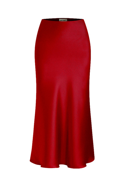 Urban Muse Kırmızı Krep Saten Etek