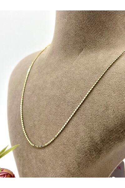 XUPING JEWELRY Ezme İnce Zincir Çelik Kolye (14k Gold - 60cm)