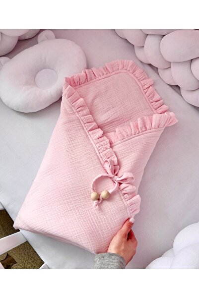 JUNİPERUS Fırfırlı Bebek Battaniyesi %100 PAMUKLU Multı Müslin BEBEK KUNDAK B...