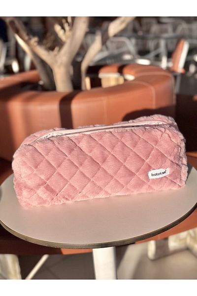 Batekso Travel Case for Dusty Rose Plush Hair Styler - XL Size