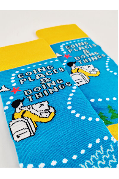 Shuttle Park Унисекс чорапи до глезена с цветни шарки, вносни от специална серия Travel Point