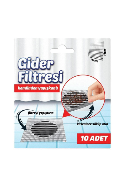 Hobialem Gider Filtresi 10lu Banyo Küvet Duşakabin Gider Süzgeci