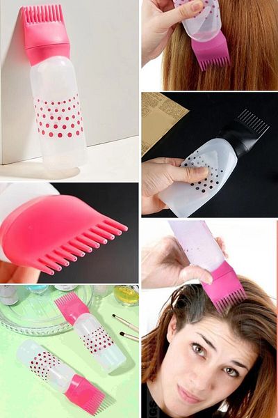 devigo Hair Coloring Apparatus Hair Coloring and Care Bottle with Comb Head - Easy Oil and Dye Application