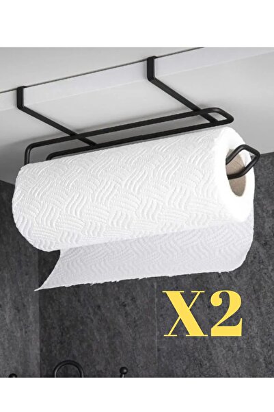 Feronyahome & Garden Чорні та хромовані підвісні рушники для рук, 2 шт. - Руш...