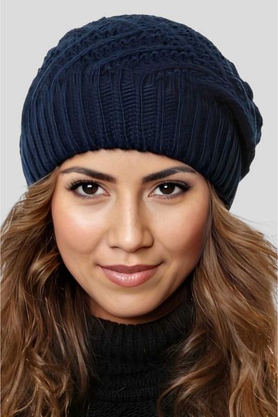 Trenderrs Women's Soft Textured Lined Knitwear Knitted Beret