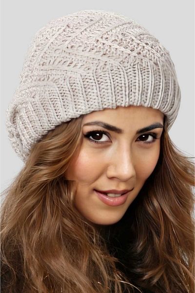 Trenderrs Women's Soft Textured Lined Knitwear Knitted Beret