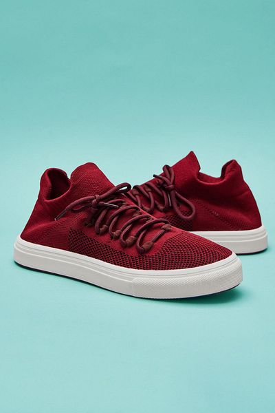 Katia&Bony Lace-up Women's Shoes Claret Red