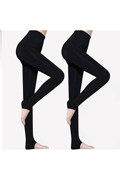 TİSTA Γυναικείο μαύρο βελούδινο εσωτερικό γούνινο γούνινο μαλακό ζεστό, εμφανίσιμο κομψό συσφιγκτικό κολάν συγκέντρωσης