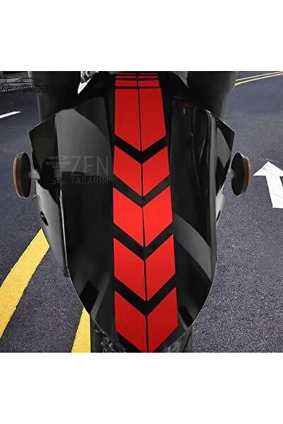 sticker ملصق من رقائق الشريط لحاجز الدراجة النارية مقاس 34 × 5 سم