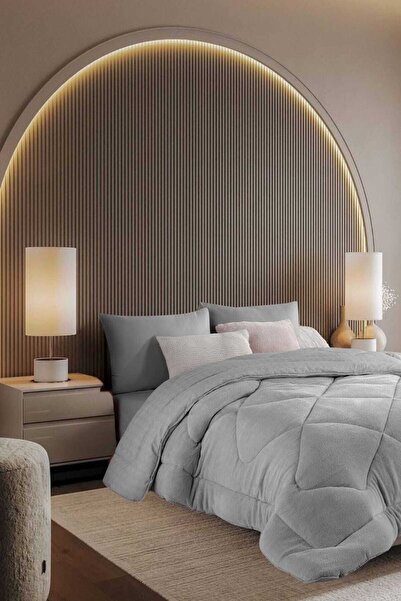 Velvet Dreams Cuvertură de lux, gri Wellsoft, cu două fețe, 155x215