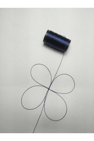 Eskişehir hobi sanat 0,3 mm 50 μέτρα Σχοινί Tasbih Navy Blue Χρώμα