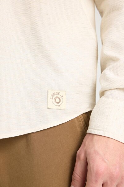 WRANGLER Relaxed Fit Geniş Kesim Bej Gömlek