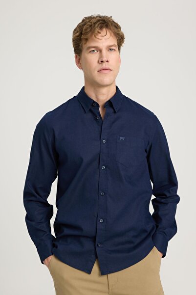 WRANGLER Regular Fit Normal Kesim Lacivert Gömlek