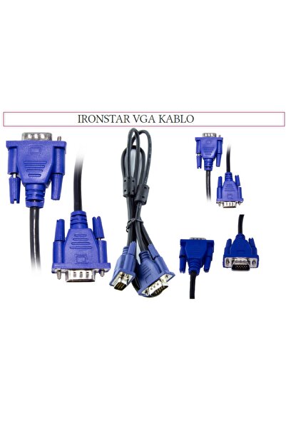IRONSTAR VGA Kablo 3 MT Pc Laptop Tv Yazıcı