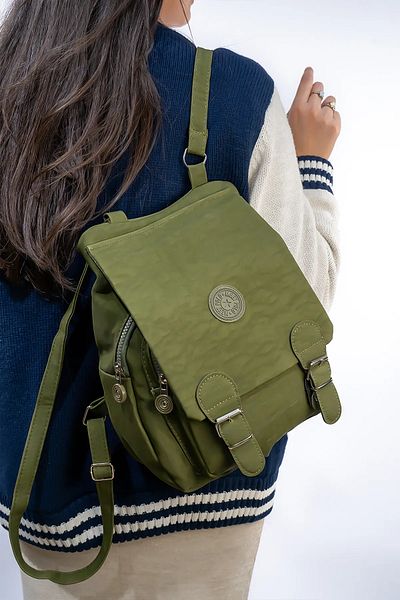 lizzabel Waterproof Crinkle Fabric Women's Shoulder and Backpack