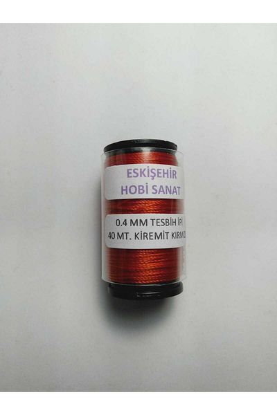 Eskişehir hobi sanat 40 Meters Tile Red Color 0.4 mm Rosary Thread