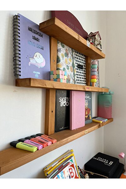 MarangozDede Ahşap Duvar Rafı Çiçeklik Saksılık Kitaplık Düzenleyici Dekorati...