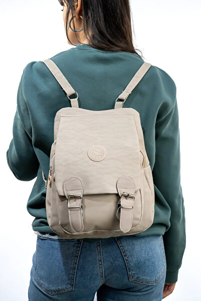 lizzabel Αδιάβροχο τσακισμένο ύφασμα γυναικείο σακίδιο ώμου και πλάτης