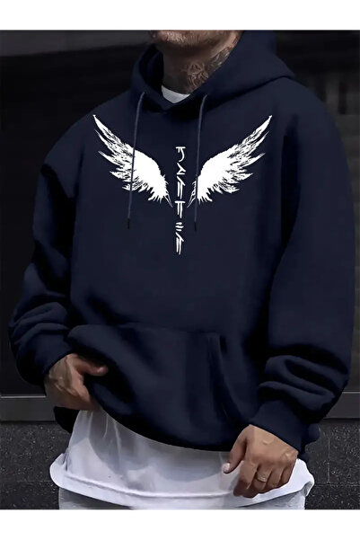 GALASHOP Comfortable Wing Printed Hoodie for Men