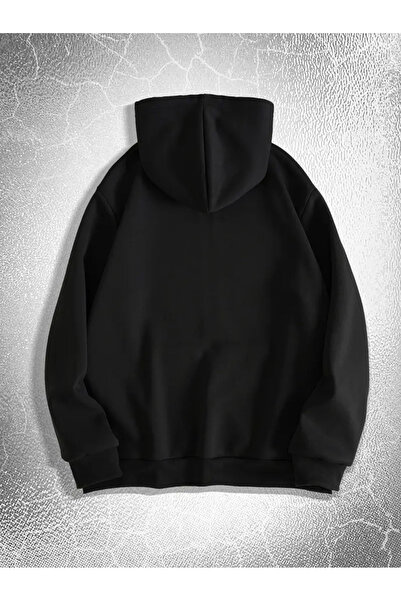 GALASHOP Kafa Baskılı Fermuarlı Kapşonlu