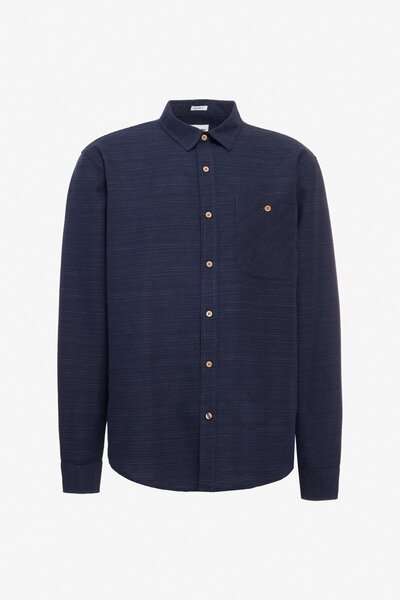 WRANGLER Relaxed Fit Geniş Kesim Lacivert Gömlek