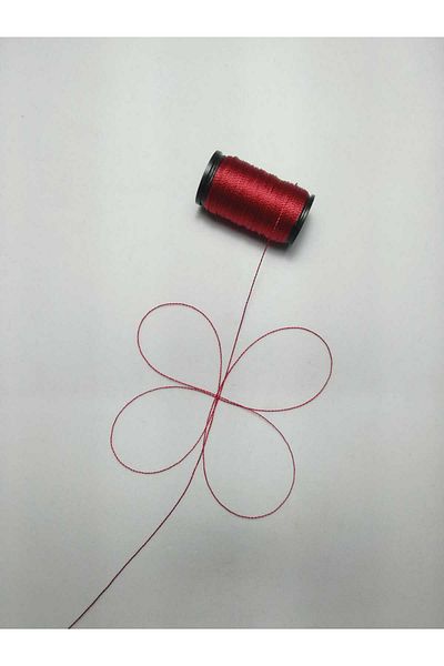 Eskişehir hobi sanat 50 Meters Dark Red Rosary - 0.3 mm Thread