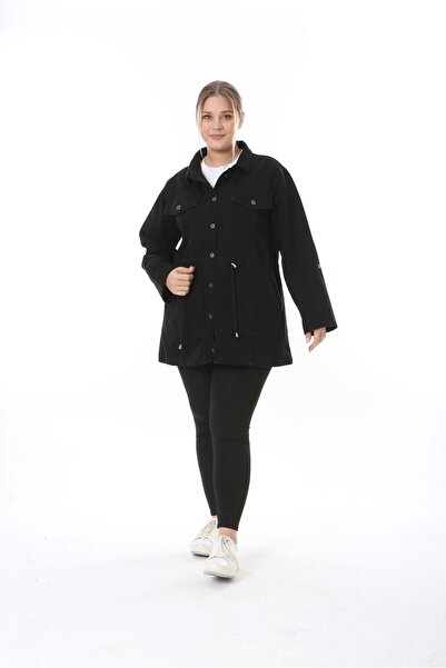 EYLÜLXXL Γυναικείο τζιν μπουφάν Relaxed Cut - Καμπυλωτό μέγεθος