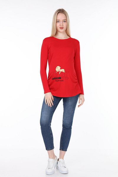 LİYACA Long Sleeve Printed Protection T-Shirt