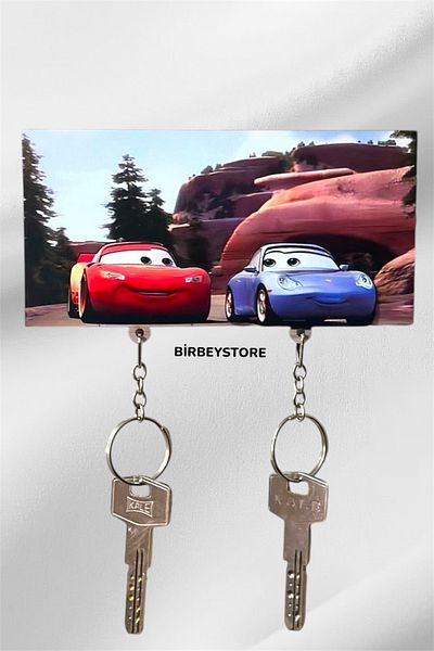 BİRBEYSTORE Ξύλινο Μπρελόκ - Πόρτα Μοντέλου Αυτοκινήτου Ζευγάρι Lover