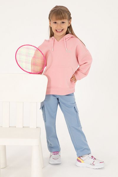 U.S. Polo Assn. Girl's Light Blue Pocketed Sweatpants 50297440-Vr003