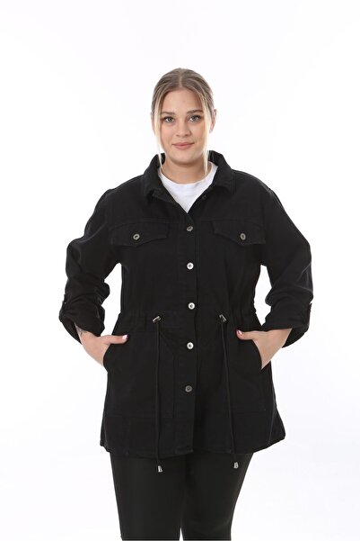 EYLÜLXXL Γυναικείο τζιν μπουφάν Relaxed Cut - Καμπυλωτό μέγεθος