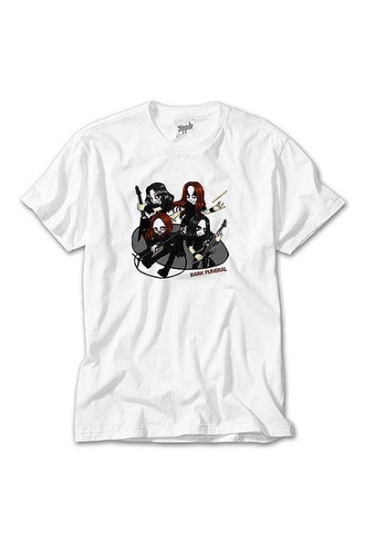 CrowsGate Dark Funeral Anime White T-Shirt