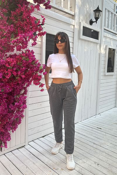 OXVİN Queen Pique Double Leg Jogger Pants - Pique Fabric, Original Fit